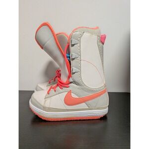 Nike Zoom‎ BAXA Snowboard Boots Womens 6.5 White Coral Blue 407717-100